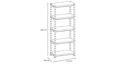 Estante Solido 15" De 5 Niveles - Rimax - Imagen 3